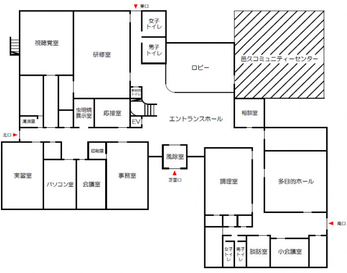 フロアマップ1階の画像