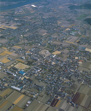 上空からの風景の画像