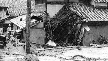 豪雨災害の画像