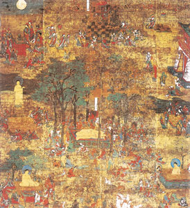 絹本著色 仏涅槃図の画像