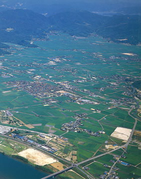 上空から見た長船町の画像