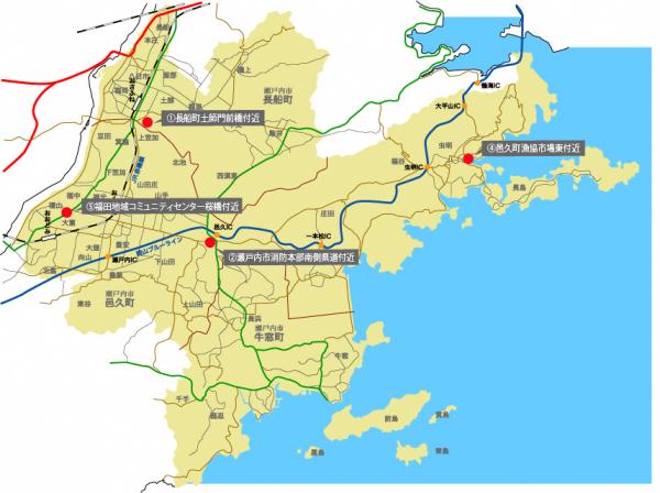 河川等ライブカメラ設置場所