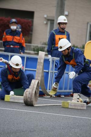 長浜分団ホース展張