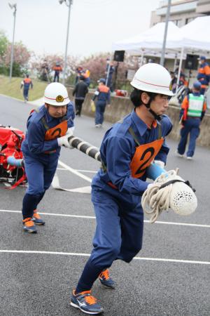 行幸分団吸管操作