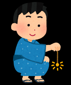 手持ち花火男性