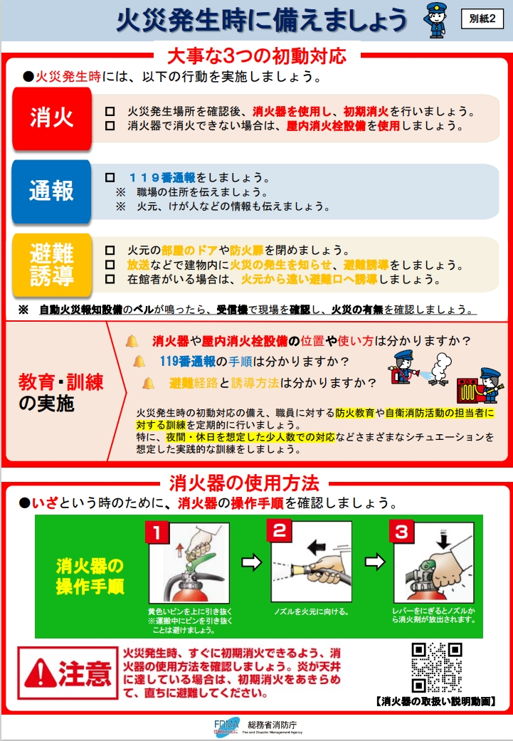 消火器の使用方法