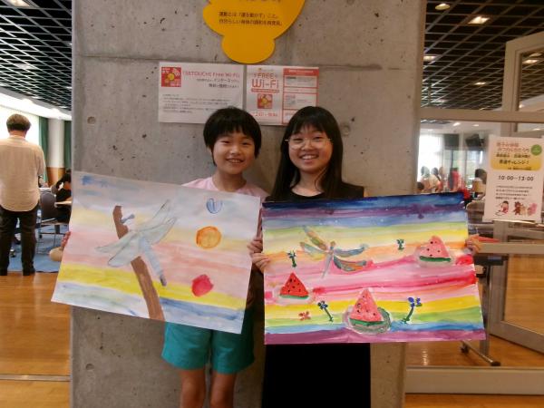 図画の宿題が楽しく描けたよ！