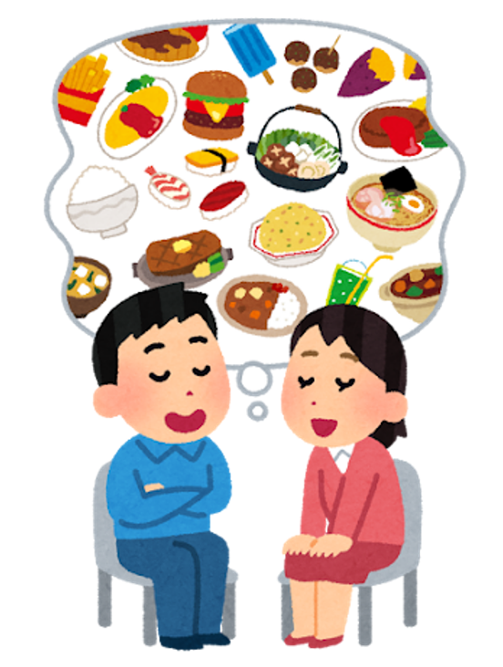 食事を考える人のイラスト