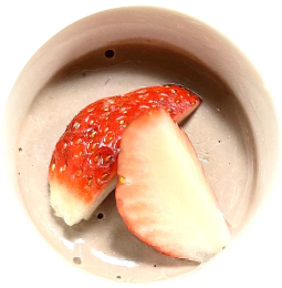 いちごのココアプリンの画像