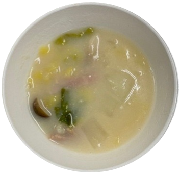 白菜としめじの豆乳スープ