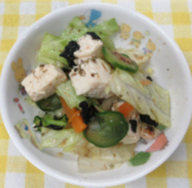 豆腐のサラダ