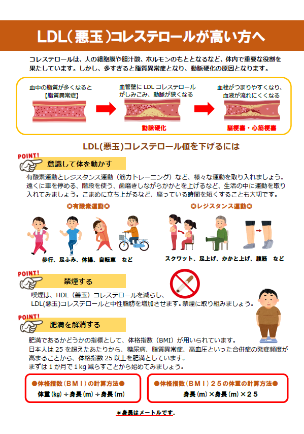 LDLコレステロール資料オモテ面