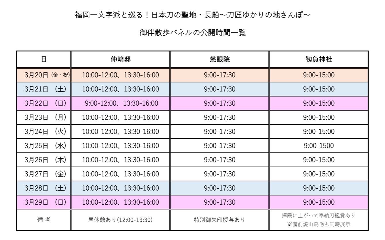 パネル公開時間