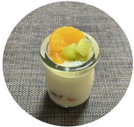 みかんとキウイの牛乳寒天の画像