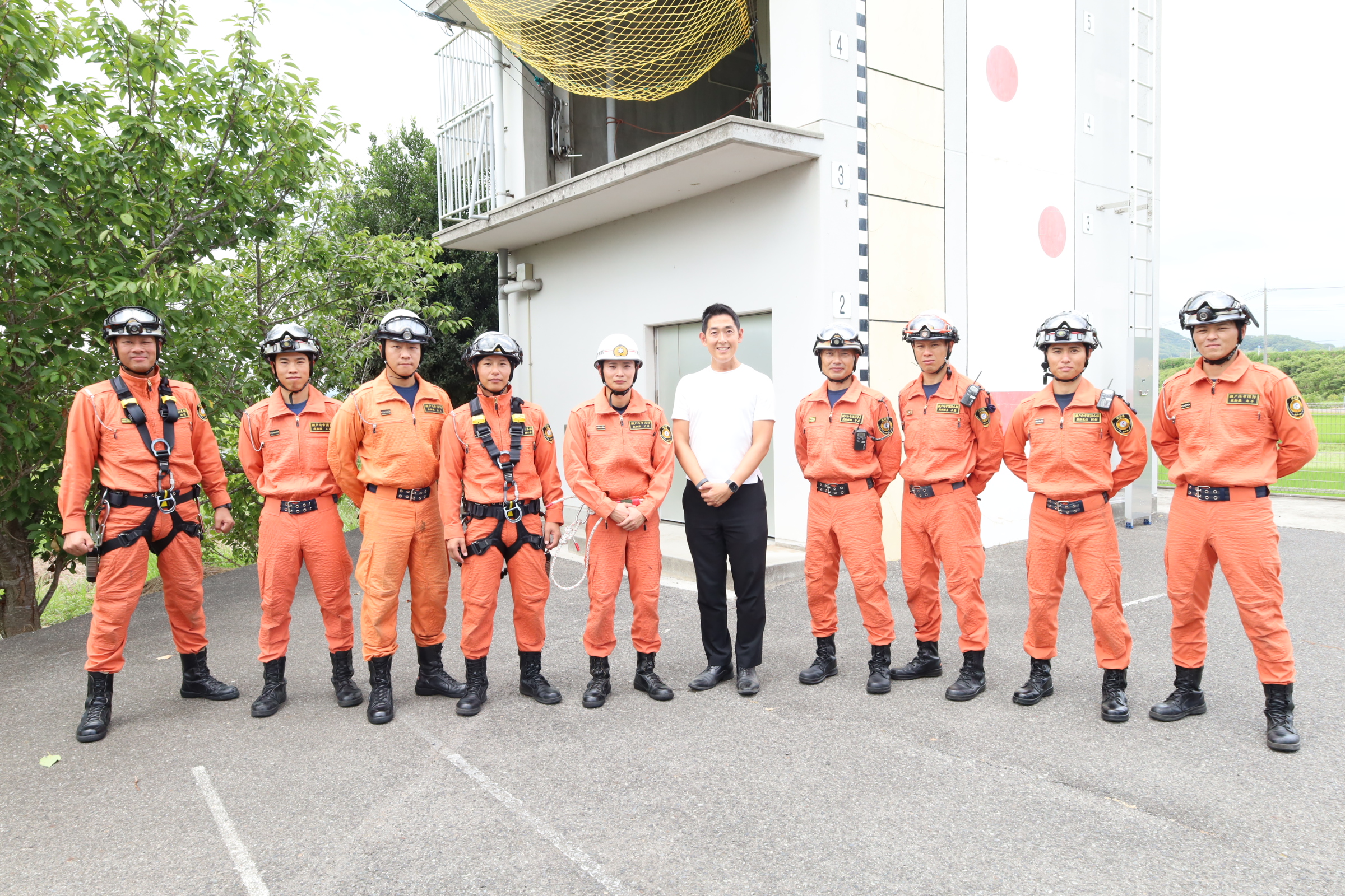 市長と集合写真