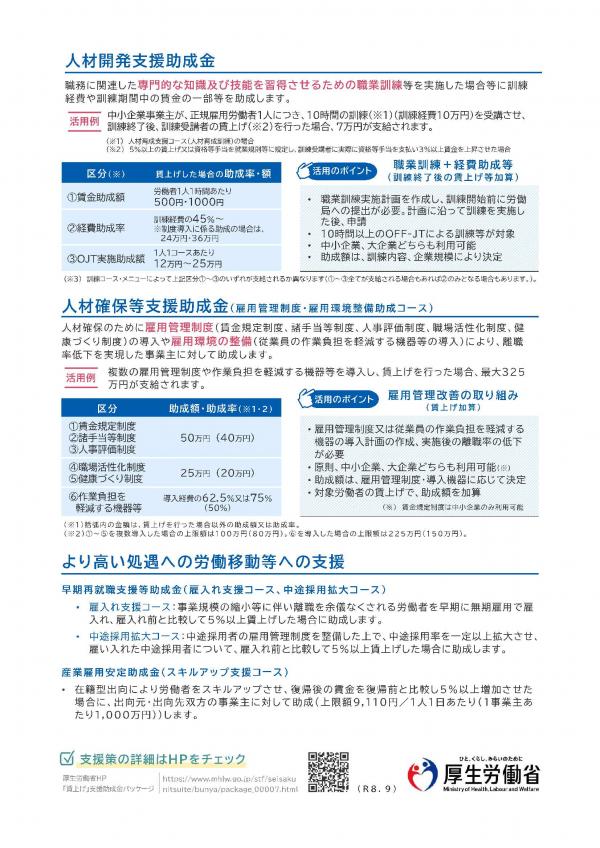 事業主向け支援チラシ2