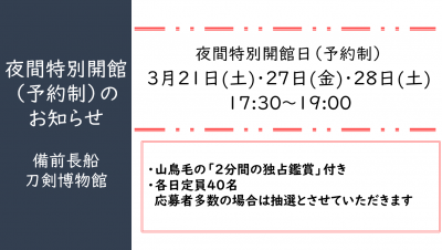 夜間特別開館のお知らせバナー