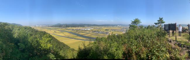 砥石城跡から望む千町平野