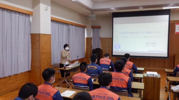 消防庁女性活躍推進アドバイザー(岡山県唯一）倉敷市消防局塩田講師