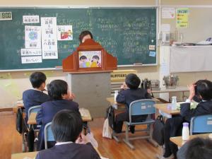 給食生産者さん来校
